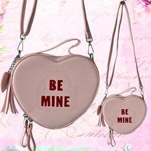 Pink Heart Shape Clutch Shoulder Bag Fairycore Coquette Girl Sweet Novelty Bag